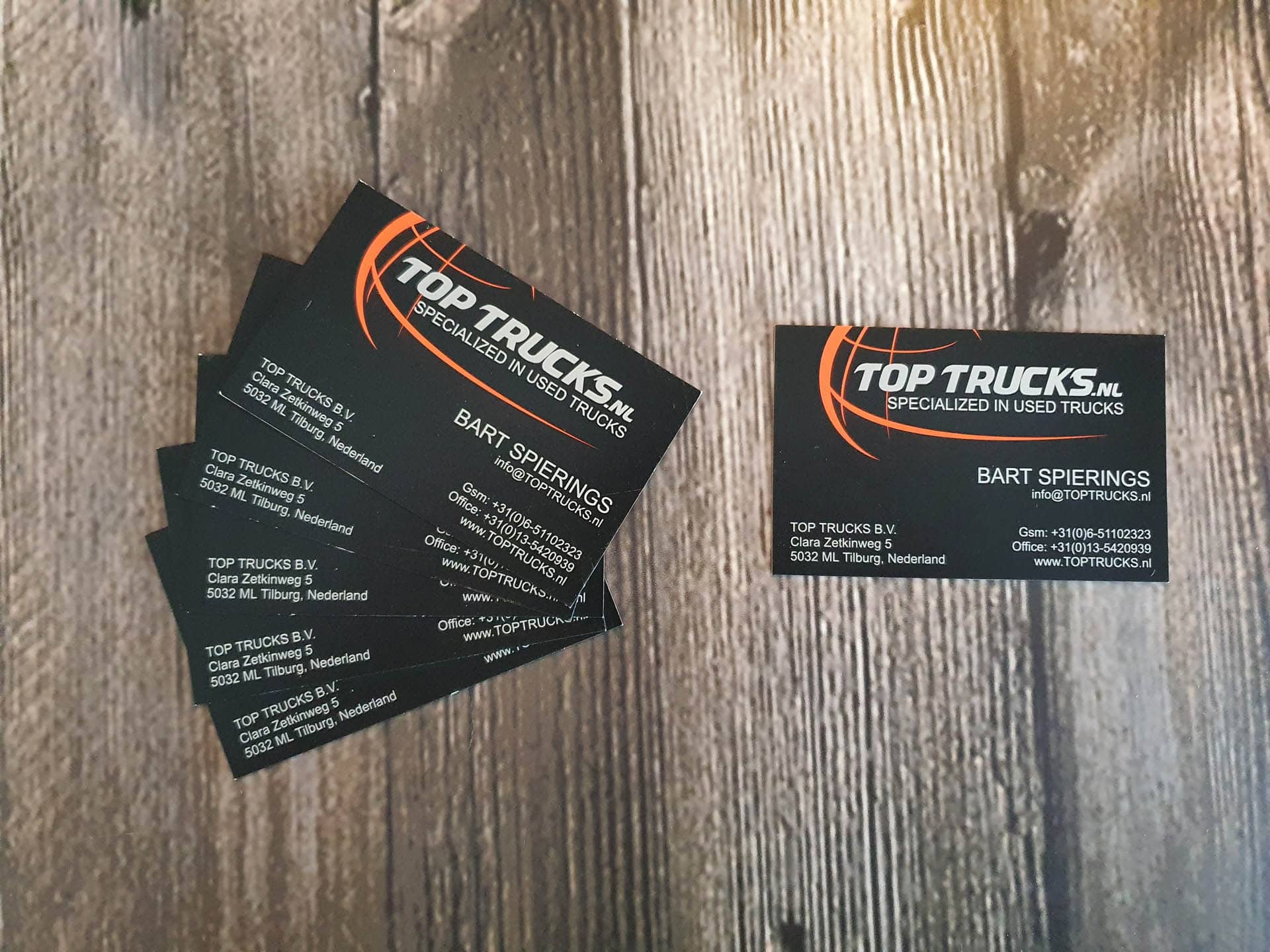 Top Trucks visitekaartjes
